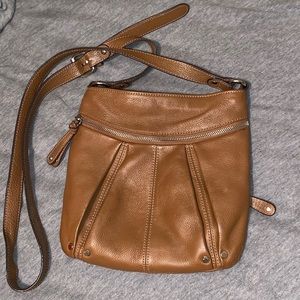 Tignanello Tan Leather Mini Crossbody Bag (EUC)